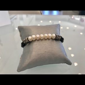 Honora Jewelry - Honora Black Leather and Cultured Pearl Bracelet Honora Jewelry - Honora Black Leather and Cultured Pearl Bracelet